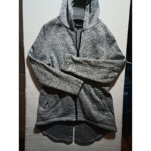 Elements Athleisure Womans Large Hooded Jacket Zip Gray Low High Jacket